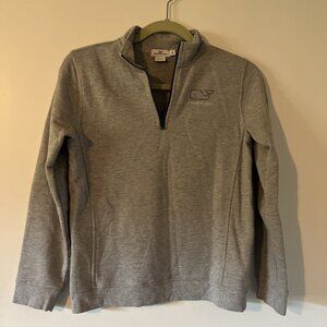 Vineyard Vines Boys Large 14 Sweatshirt 1/4 Zip  Pullover gray whale
